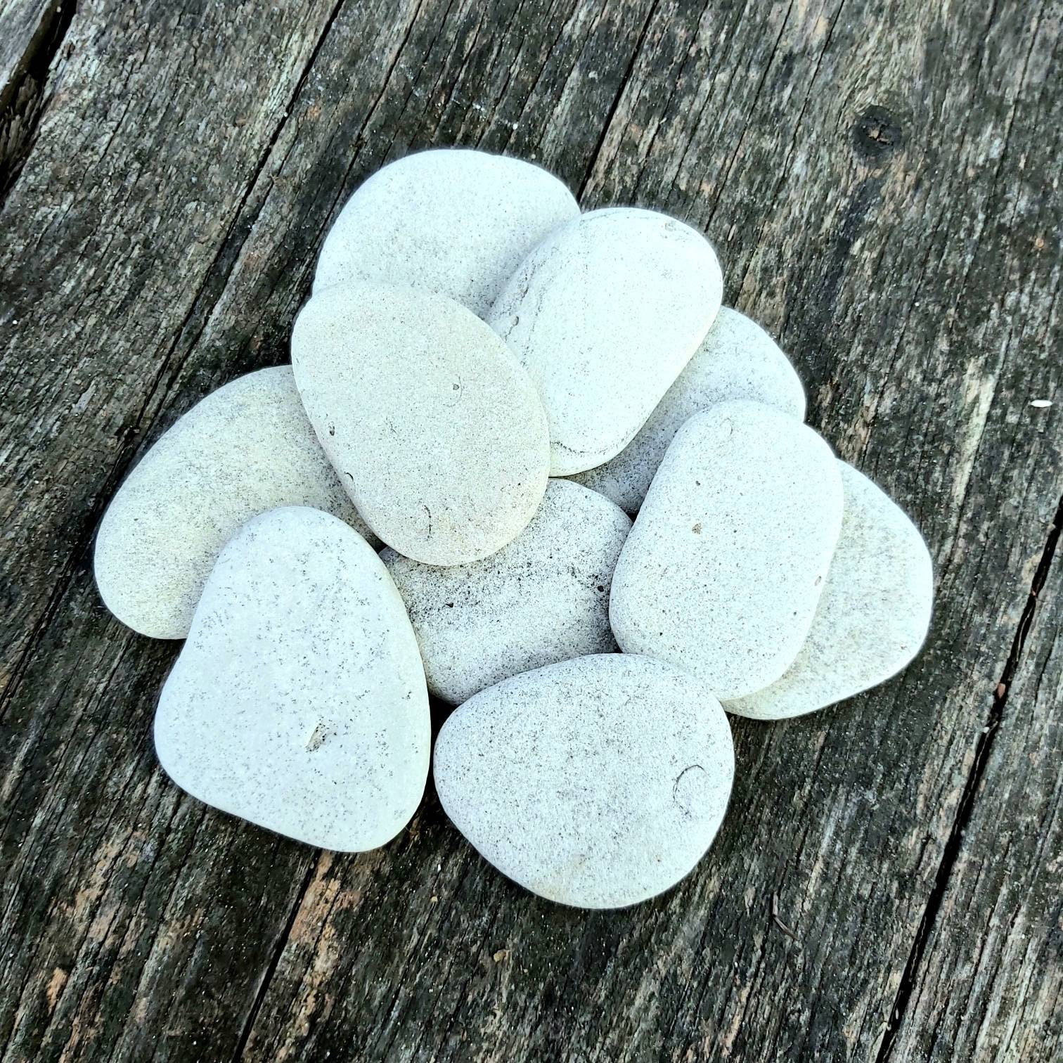 Large Flat Beach Pebbles 10 pieces size 2.4 3.1 Etsy