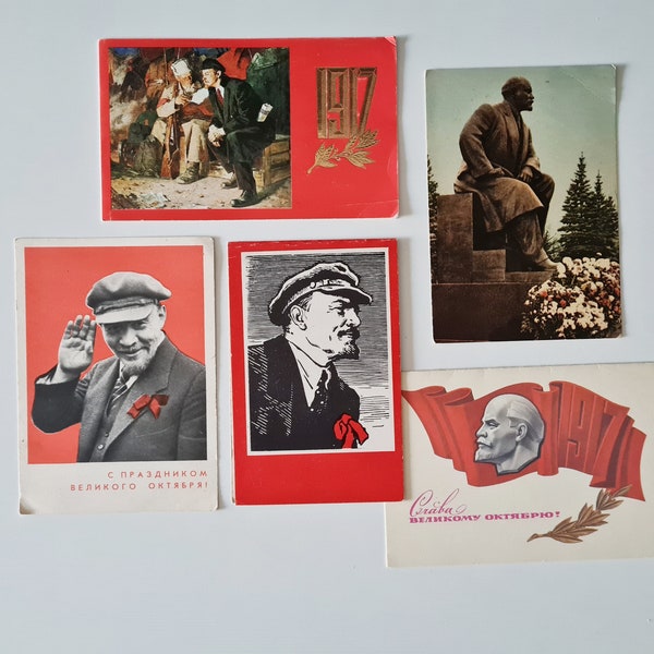 Russische Erinnerungsstücke, W.-Sowjetische Vintage-Postkarten 1970-80er Jahre