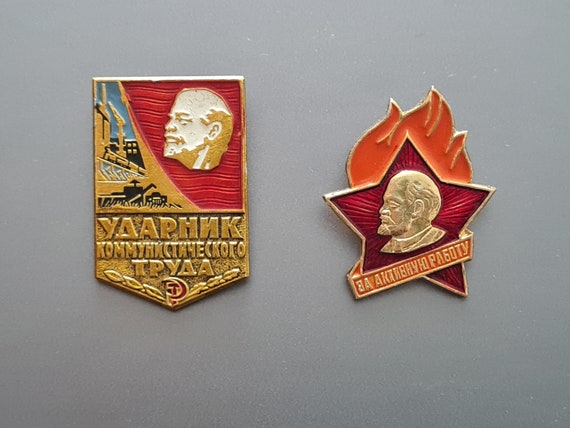Lenin badge set, Soviet vintage, USSR, Soviet era… - image 4