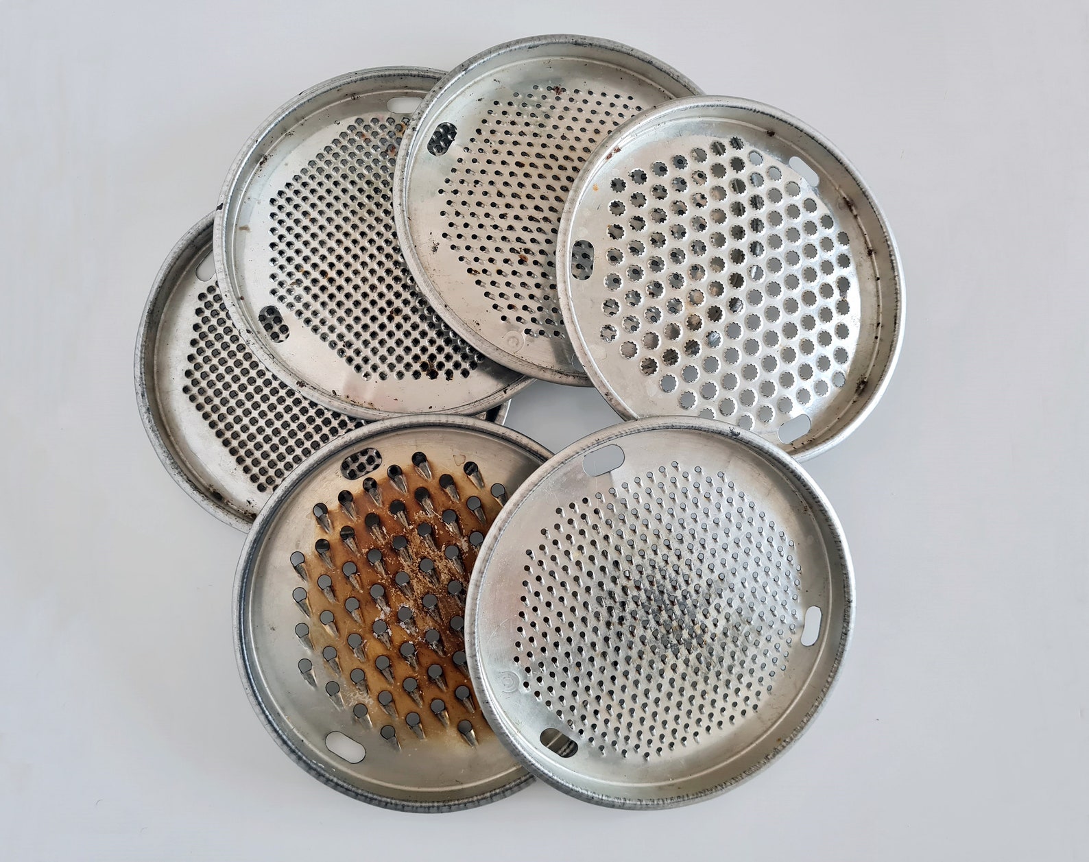 Set of Round Graters Vintage Graters For Vegetables Antique Etsy