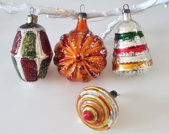 ガラスオーナメント ヴィンテージ 5個セット 西ドイツ製 クリスマス