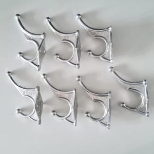 Set of 7 Vintage Metal Wall Hooks, Soviet Coat Hooks, Strong Hook, Soviet Design, Made in USSR image 1