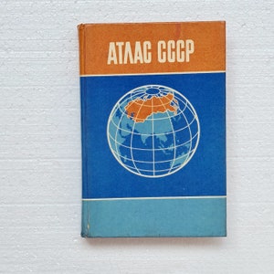 Vintage Atlas der UdSSR, Vintage Kartenbuch, Sowjetunion Karte, Geographie Buch