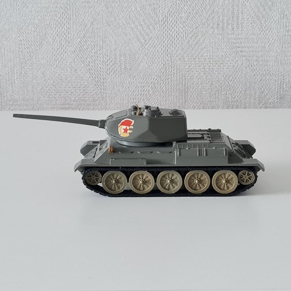 Soviet metal toy tank, russian military toy, tracked tank model, rare collectible Soviet era toy