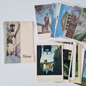 Old Vilnius postcard, architectural monuments, a set of vintage postcards 1972-1978 years