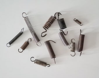 Vintage metal springs of different size and diameters, Steampunk art, DIY