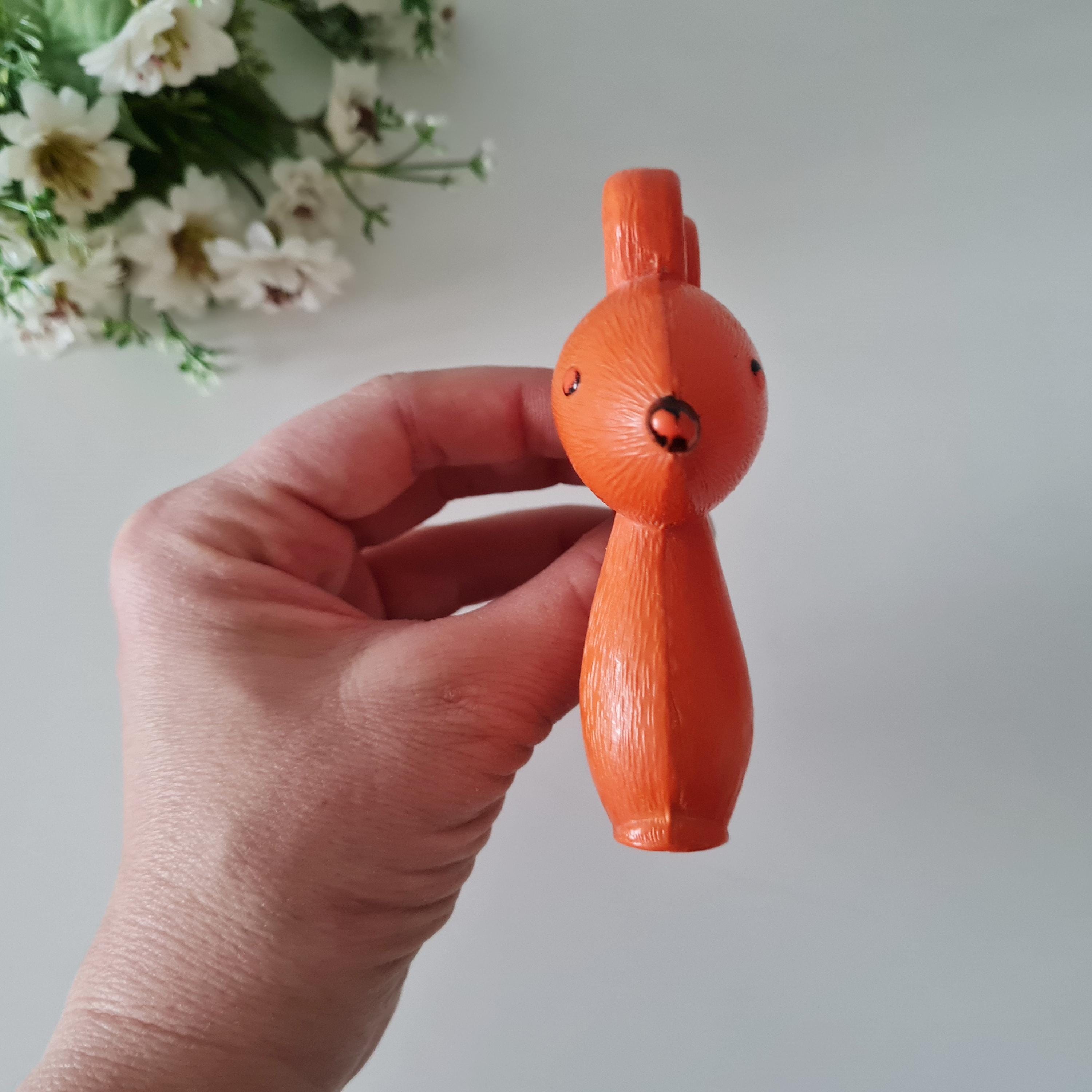 Soveit Rattle Soviet Vintage Baby Rattle Orange Mouse, Vintage Plastic Toy, Children ...