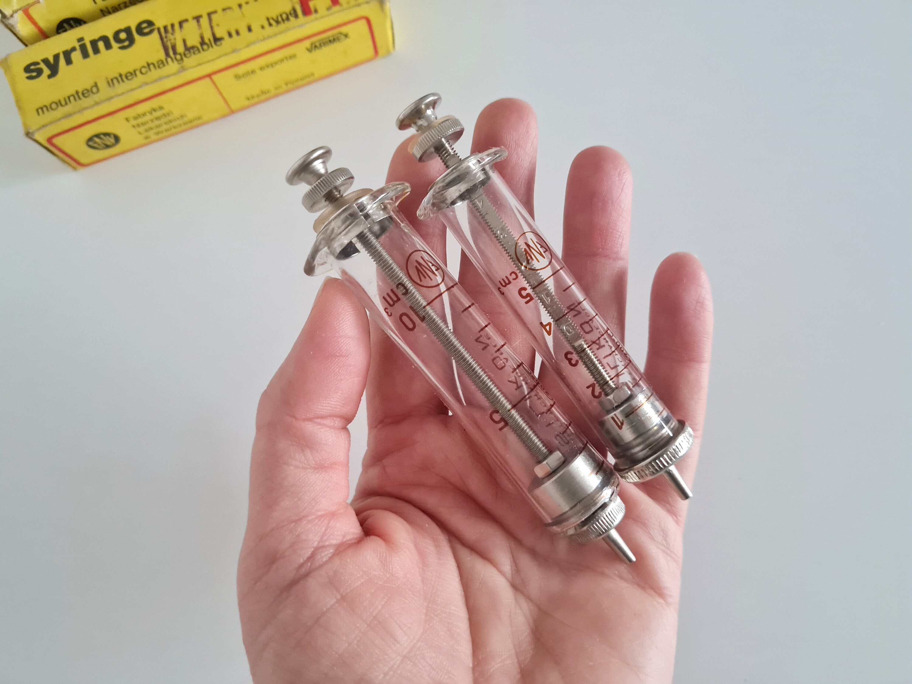 Vintage Glass Syringes 10 ml and 5 ml Vintage Medical Etsy