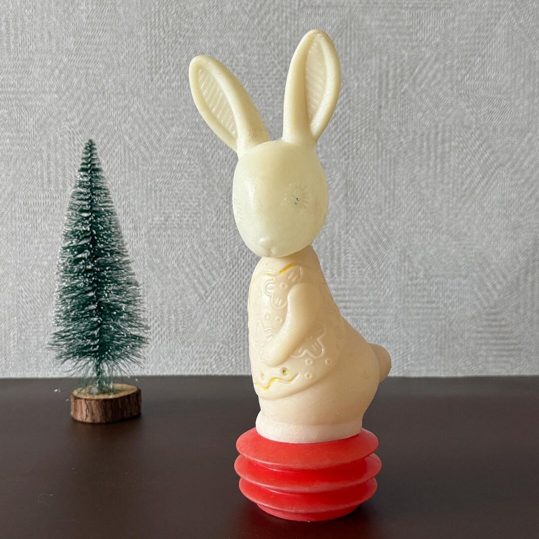 Rare Soviet Plastic Hare From the 1960s, Soviet Toy, White Rabbit ...