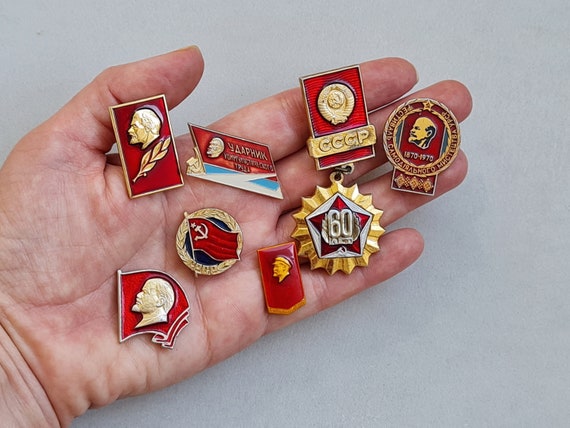 Lenin pin, soviet badges set, soviet memorabilia,… - image 5