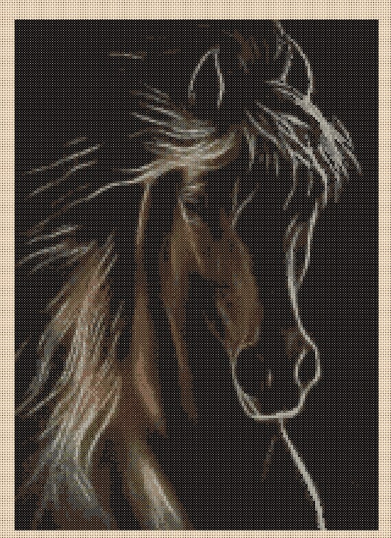 Animals Art Beautiful Horse1 Cross Stitch Pattern Animals Art Beautiful Horse1 Cross Stitch Pattern