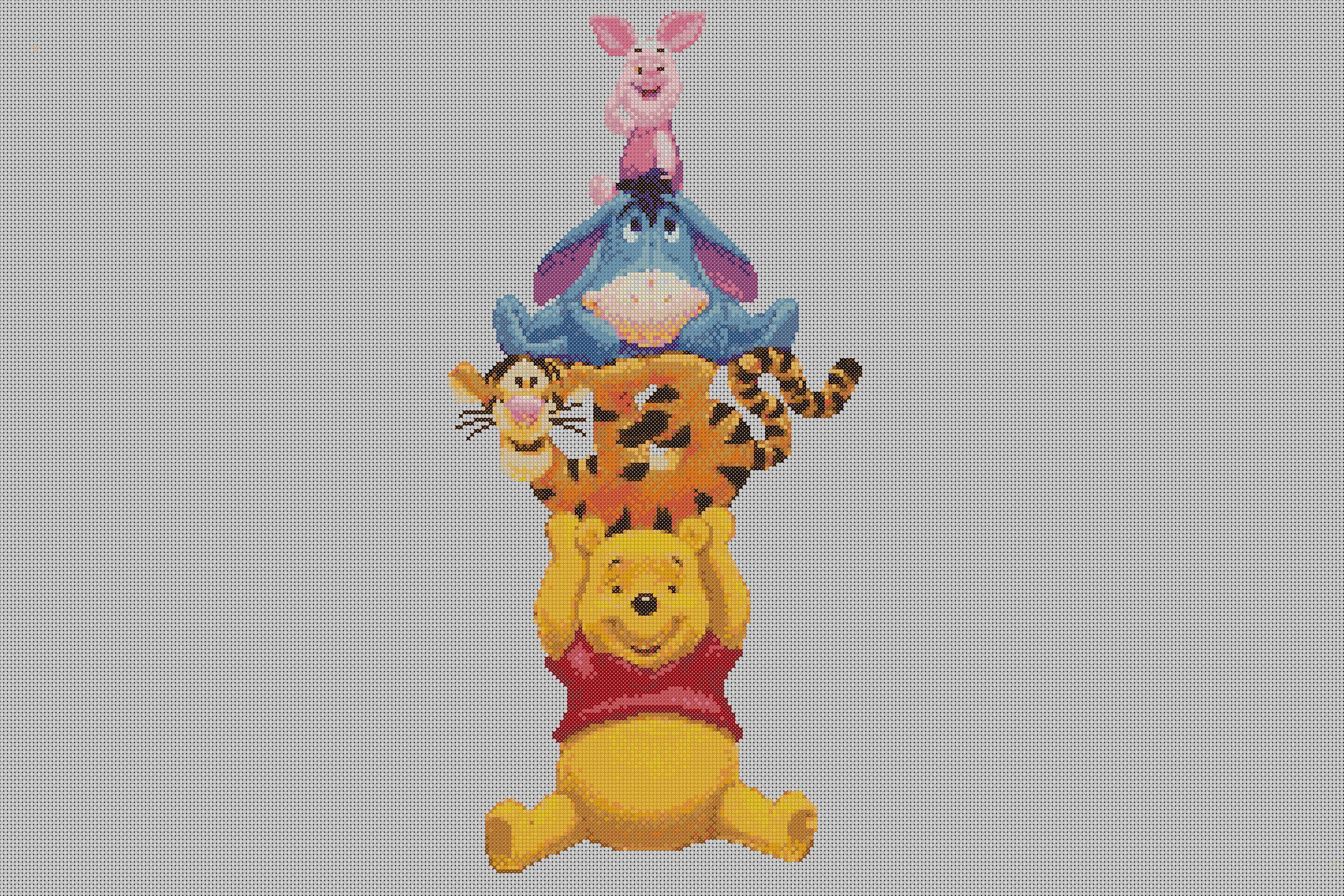 pooh まとめ割済み Digital Download PDF Cross Stitch Chart Winnie the Pooh