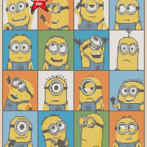 Digital download PDF Cross Stitch Chart The Minions Collection