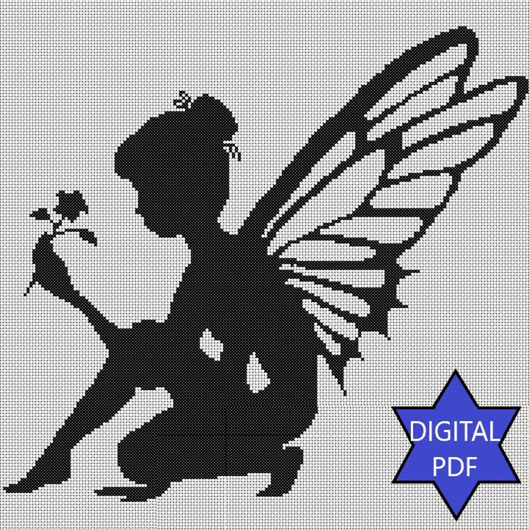 Printable Electronic PDF Cross Stitch Chart Flower Fairy - Fairy and ...
