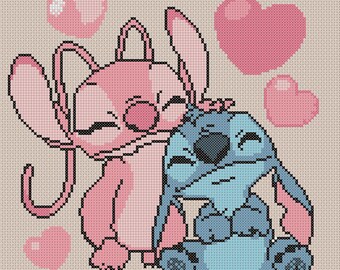 Stitch and Angel Digital Download PDF Cross Stitch Chart Lilo and