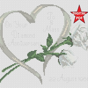 Digitale download pdf-kruissteekkaart Diamanten huwelijksverjaardag 60e verjaardag