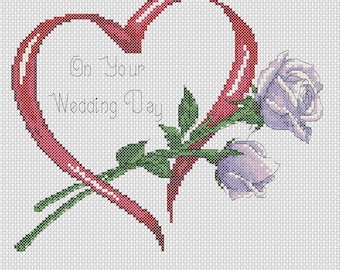 PDF Cross Stitch Chart Wedding Day Just Married Sugar Skull | Etsy