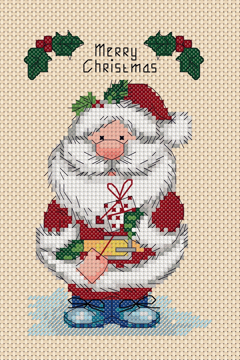 PDF Cross Stitch Chart Santa Claus Father Christmas ideal ...