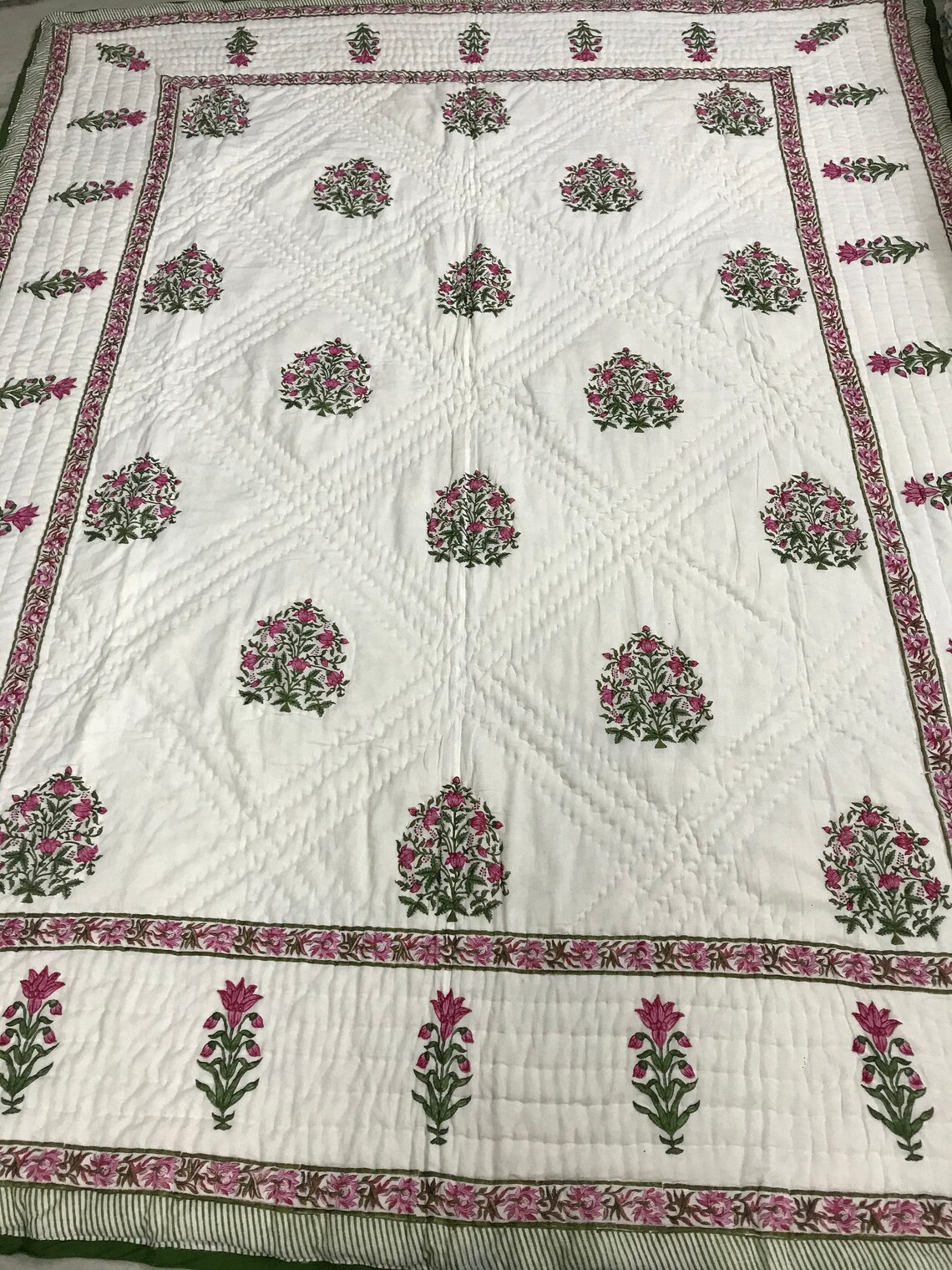 Indian Handmade Block Printed Reversible Quilt/Light Weighted Etsy