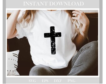 Distressed Cross Svg Etsy