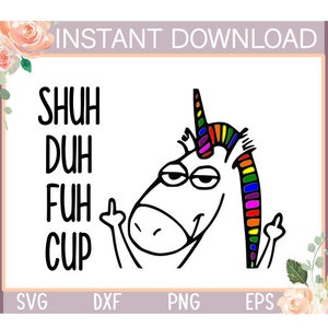 Download Unicorn Svgunicorn Head Svgflip Off Svgmiddle Finger Etsy