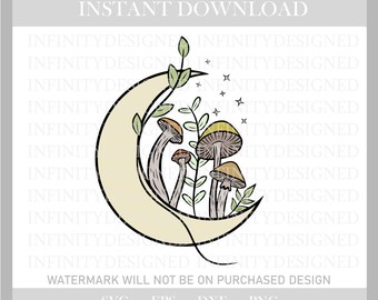 キノコ svg、キノコ png、キノコ昇華、ヒッピー svg、ヒッピー png、トリッピー svg、トリッピー png、月昇華、svg、svg ファイル、月 svg、月 png