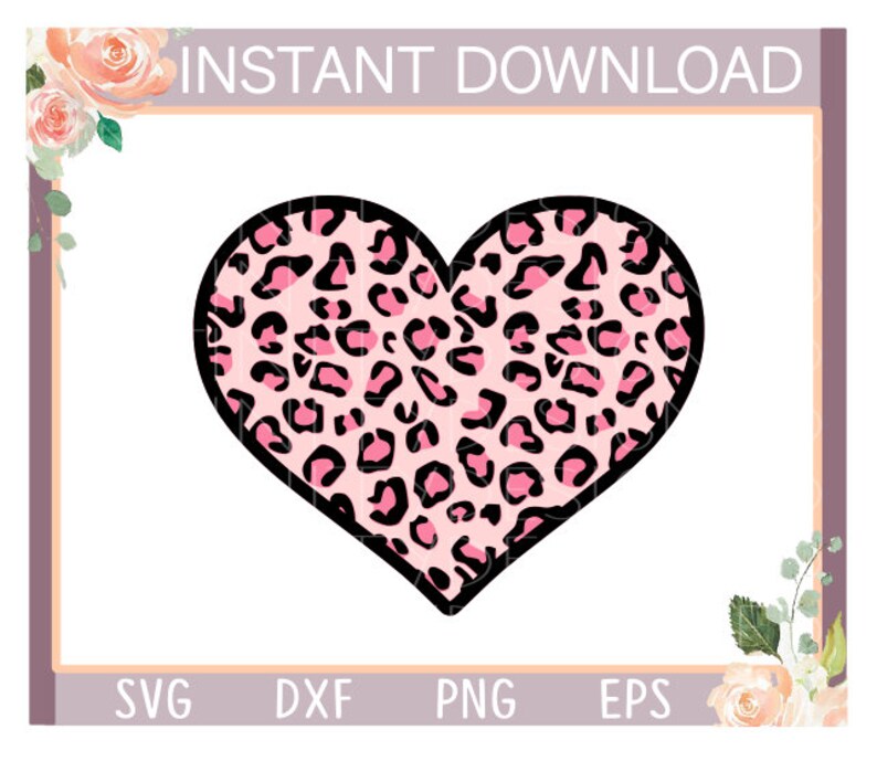 Download Clip Art Cheetah Svg Cheetah Heart Svg Heart Svg Leopard Svg Leopard Heart Printables Png Svg Svg Files Svg Files For Cricut Cricut Silhouette Dxf Art Collectibles