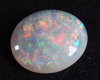 Lightning Ridge Australia - Opale en cristal naturel - 0,77 cts - Ovale - Pierre d'opale australienne véritable - Cabochon en vrac - Opale solide