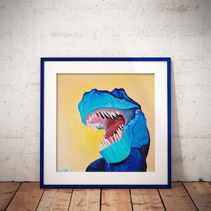 Dinosaur Art Print, Dinosaur Wall Art, Pop Art Prints, T-Rex Art Prints, Dino Art Print, T-Rex Wall Art
