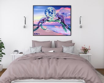 Chameleon Art Print, Chameleon Wall Art, Surrealist Art Print, Pop Art Prints, Animal Art Prints, Chameleon Art, Reptile Art, Neon Art