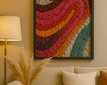 Preserved Reindeer Moss Wall Art Bright abstraction