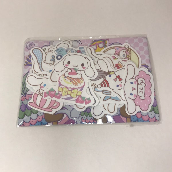 Cinnamoroll & Friends, personaje de Sanrio, lindas pegatinas impermeables de vinilo -40 Count Package