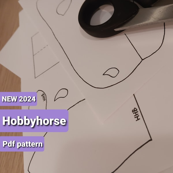 hobby horse pattern pdf / hobbyhorse / hobbyhorse template / Hobby Horse Schablone / Sewing pattern / PDF / hobby horse premium