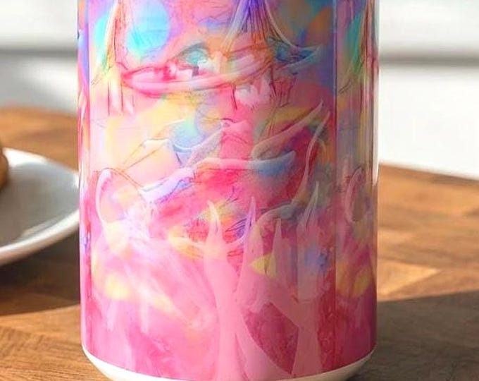 Kentucky Derby Pink Collage Mug | 15oz Ceramic Racing Tea Cup