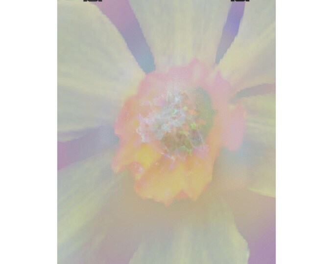 Pastel Floral Bloom Matte Vertical Poster | Soft Rainbow Flower Wall Art