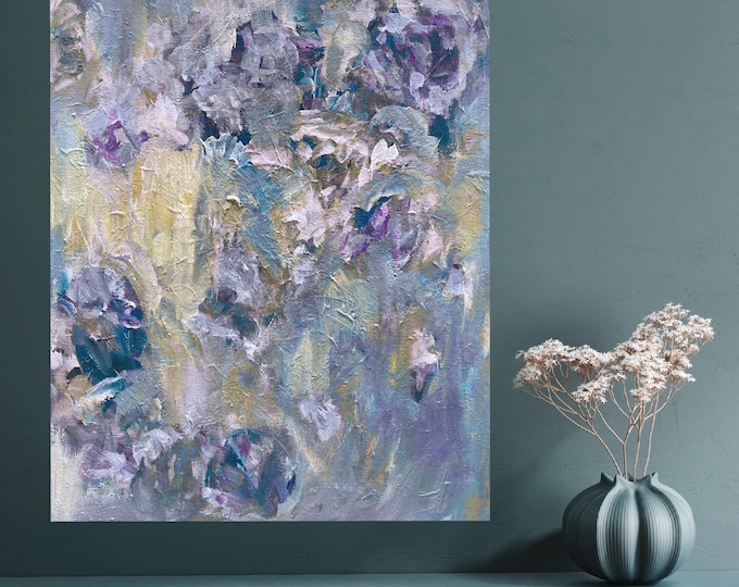 Lavender garden Pastel Texture Matte Canvas