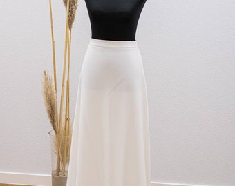 Crepe skirt "Ria", crepe skirt long, long simple skirt, bridal skirt, mix & match skirt wedding, color ivory