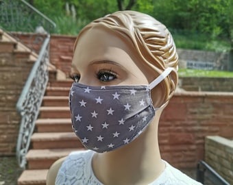 Mundmaske Maske Stoffmaske genäht waschbar Atemmaske Behelfs Mundschutz 