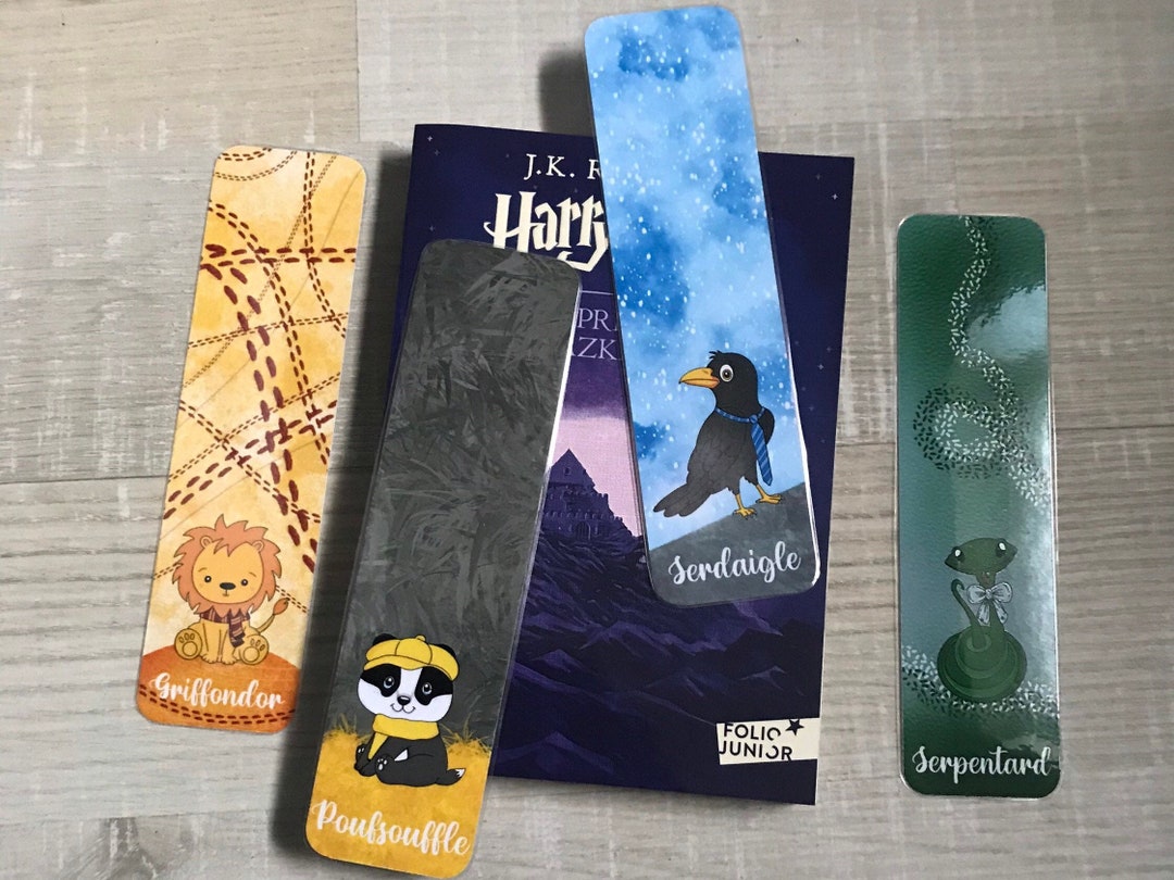 Harry Potter Hogwarts Houses Wooden Bookmark by The Homebody Society