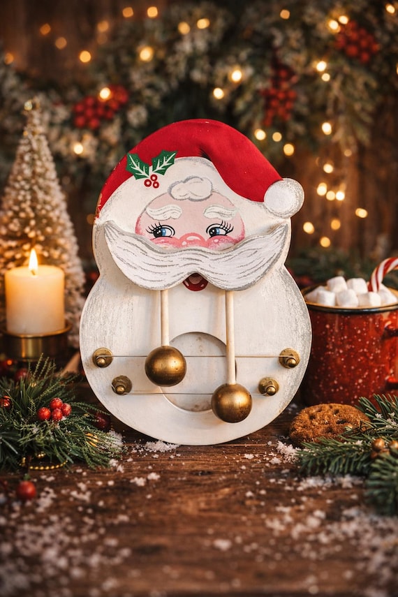  Ornament 5個セット　※箱シミあり Vintage Santa Musical Door Chime – Mid Century Christmas Door Harp
