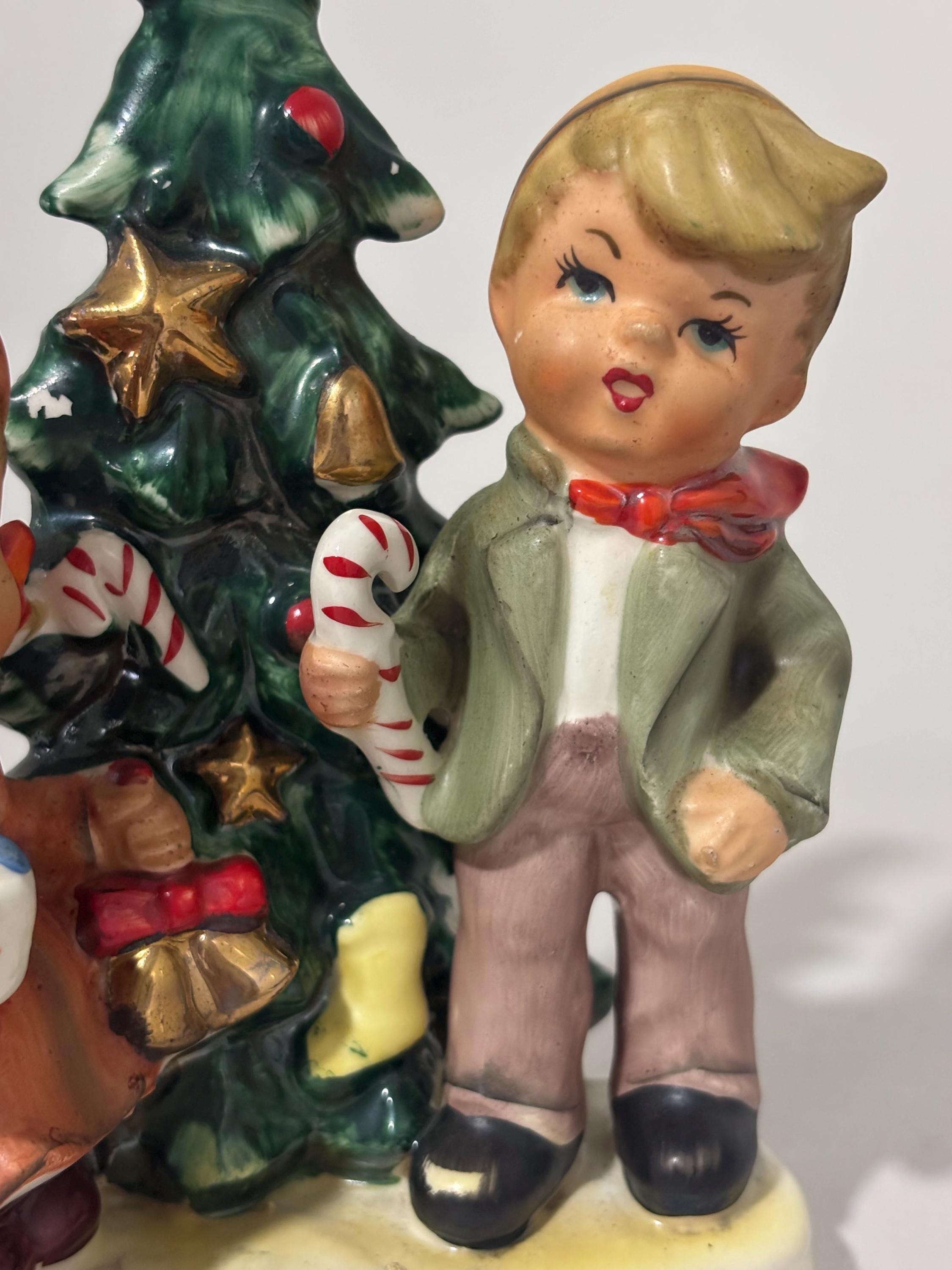 ヴィンテージ 日本製 クリスマス 置物 子供 ツリー 飾り 「クリスマス