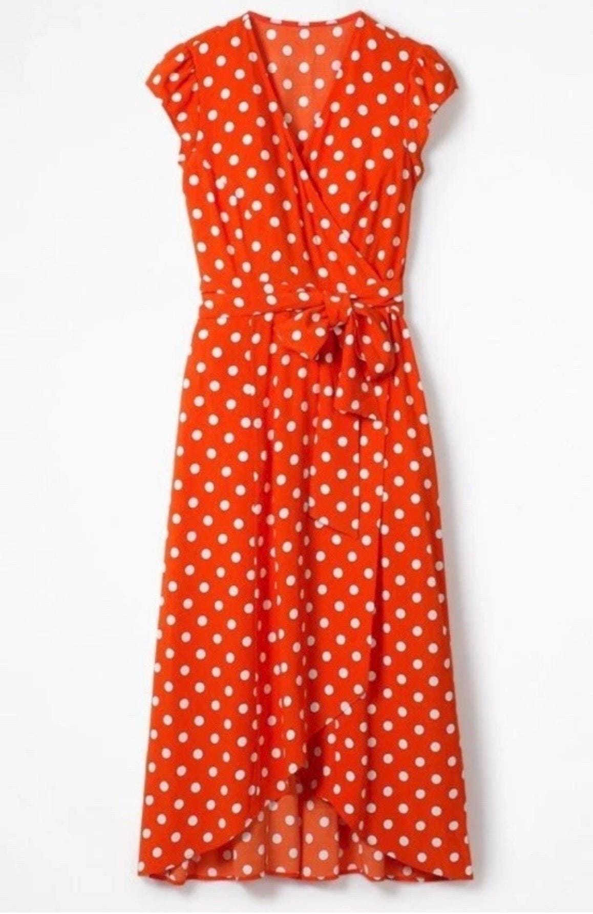 boden red wrap dress Boden Red Joanna Wrap Dress