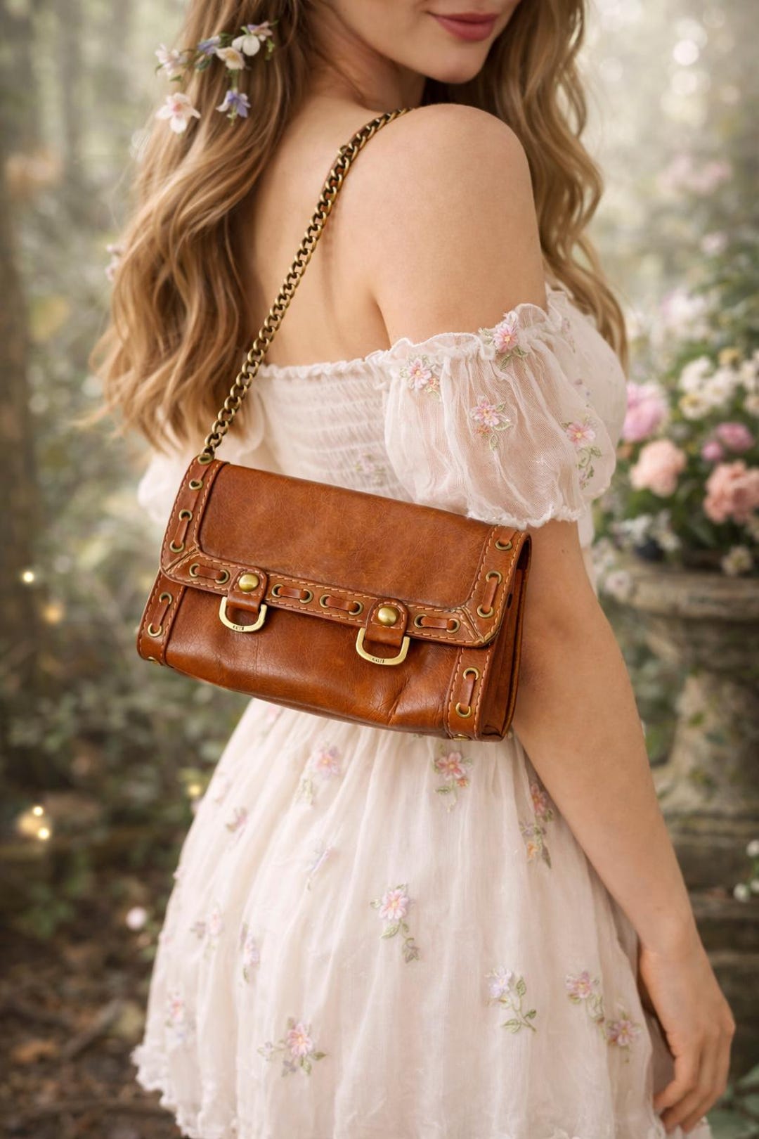 rafe NEW YORK ワンショルダーバッグ 本革 ハラコ y2k Vintage Rafe Brown Leather Shoulder Bag | Y2K Fairycore Purse - Etsy