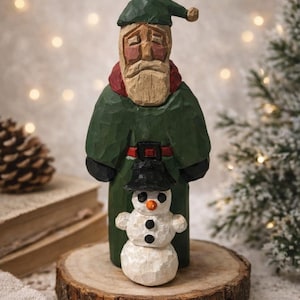 Vintage 1993 Hand Painted Santa Claus Figurine – Lancy Smith, Switzerland
