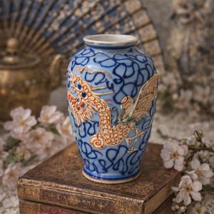 Japan Dragon Vase - Etsy