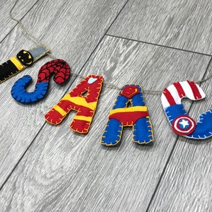 Superhero Personalised Name Garland