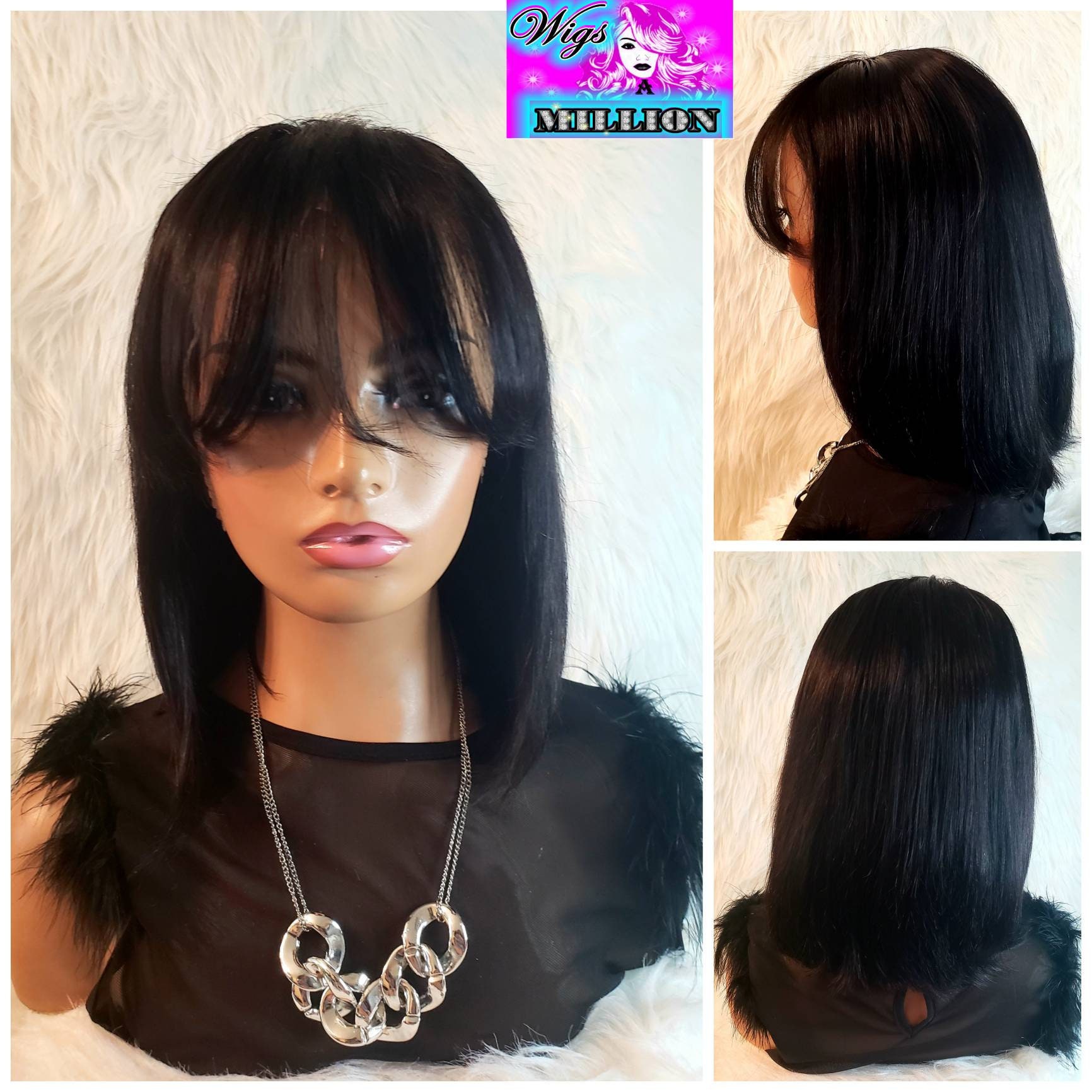 Joyce 13X6 Brazilian Front Human Hair Bob Wig With Bangs - Etsy New Zealand Joyce 13X6 Brazilian Front Human Hair Bob Wig With Bangs - Etsy New Zealand