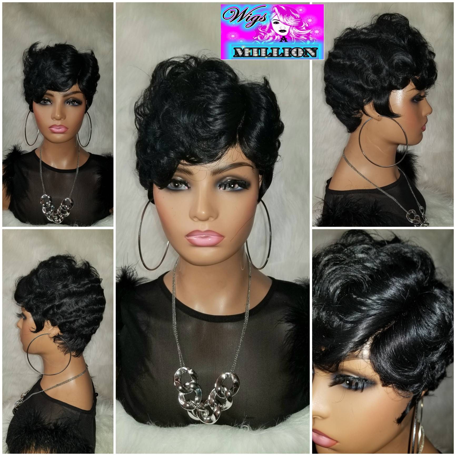 T-boz' Short Pixie Cut Finger Wave Heat Resistant - Etsy T-boz' Short Pixie Cut Finger Wave Heat Resistant - Etsy