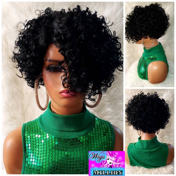 Taylor Short Curly Heat Resistant Bob Wig Etsy