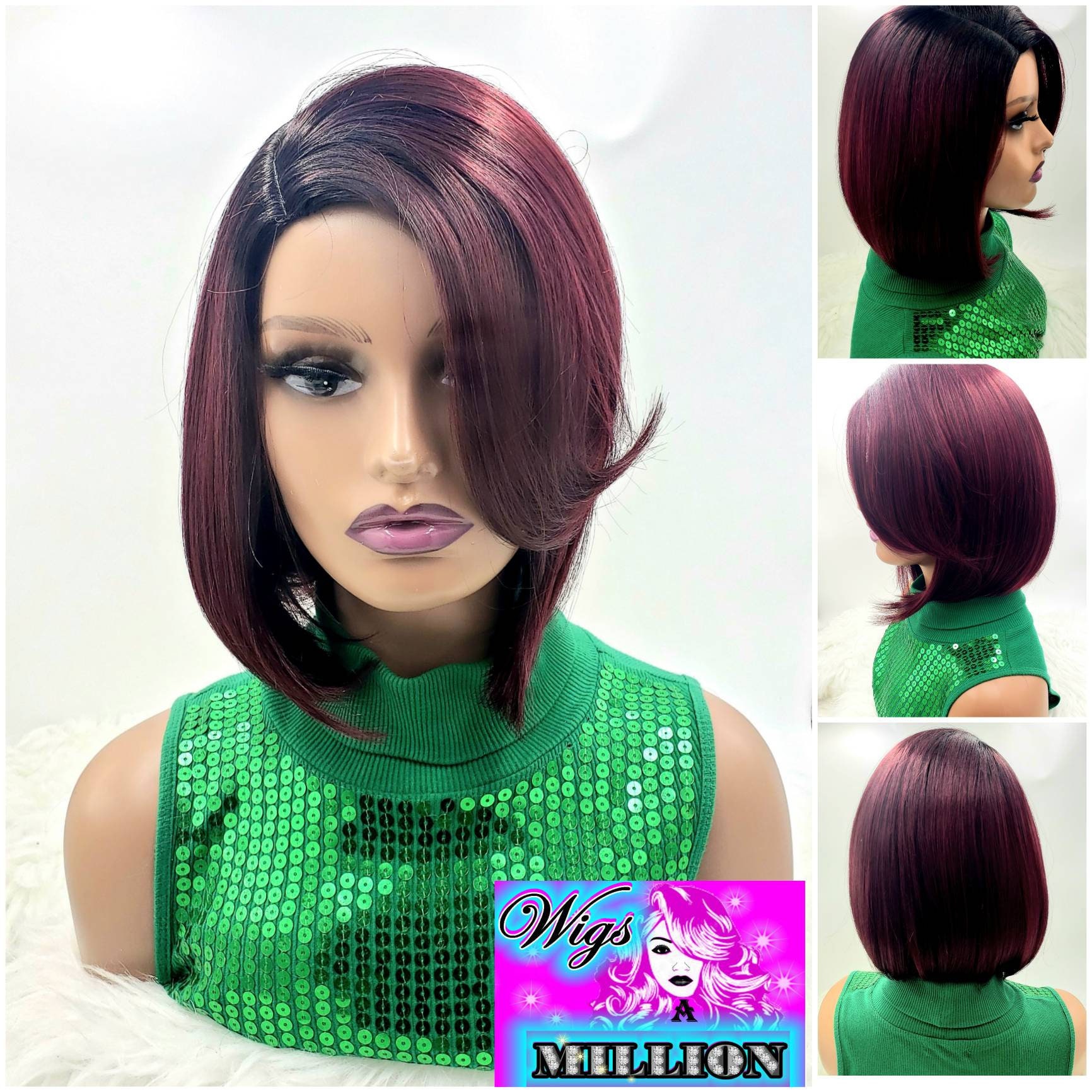 Patti Labelle Burgundy Heat Resistant Synthetic Wig Part - Etsy Finland